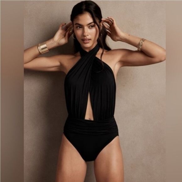 Banana Republic Black Twisted Knot Remake Swimsuit - Picture 2 of 12